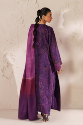 3-PC Unstitched Embroidered Viscose Silk By Baroque | UF-4291
